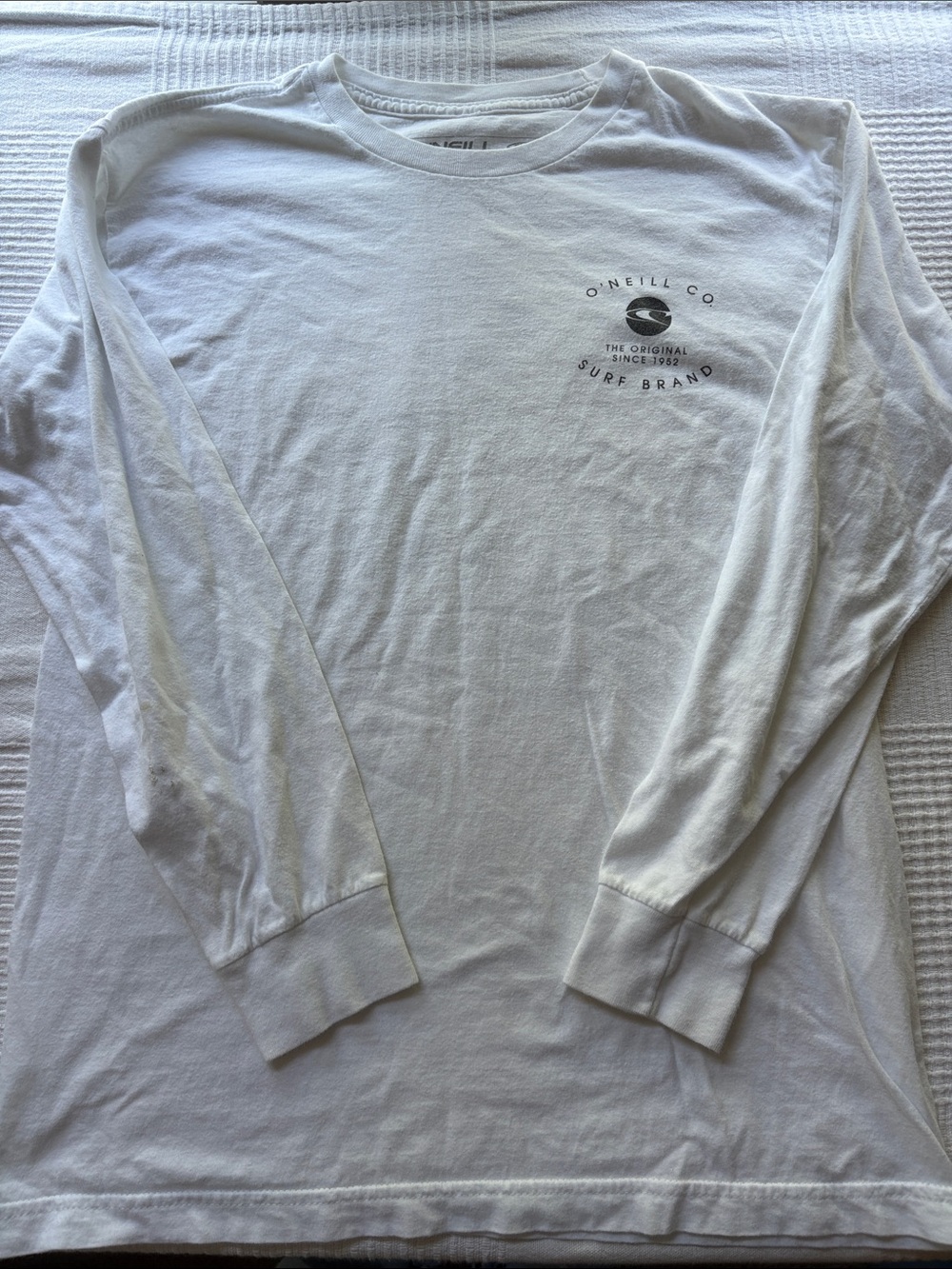 O'Neill White Long Sleeve Surf Logo Tee